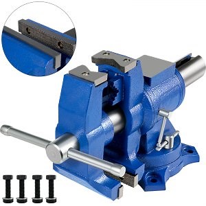 VEVOR 6" Heavy Duty Bench Vise , Double Swivel Rotating Vise Head/Body Rotates 360° ,Pipe Vise Bench Vices 30Kn Clamping Force,for Clamping Fixing Equipment Home or Industrial Use  | VEVOR US