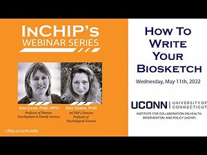 InCHIP Biosketch Workshop