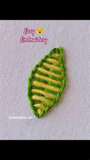 Hand Embroidery designs LEAF 🍃 Embroidery Tutorials