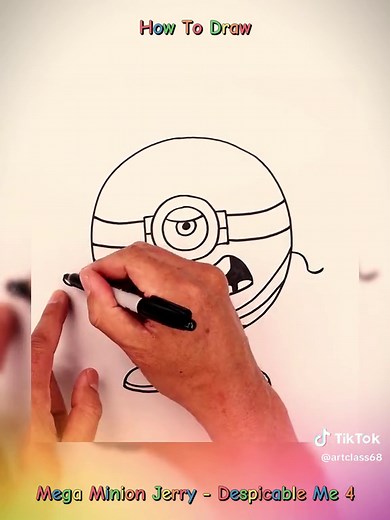 How To Draw Mega Minion Jerry - Despicable Me 4
