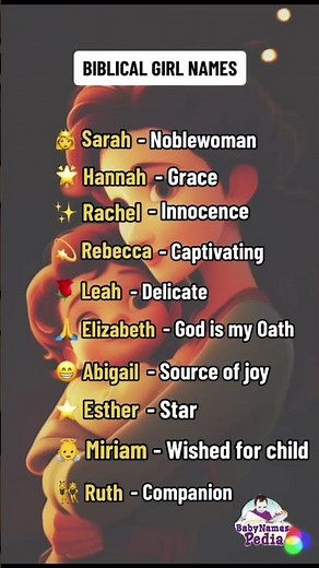 Top 10 Biblical Girl names