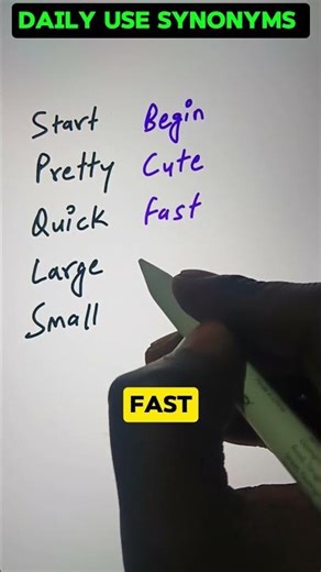 Daily use Synonyms 🧑‍🎓💯👍 #english #education