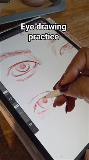 Eye Drawing practice in Procreate 🎨 #shorts #artstyle