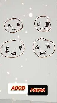letter smiley funny way of learning| learn abc | art for kids | made for kids #abcd #learning #face