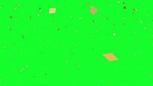 Download Golden confetti on green screen for free