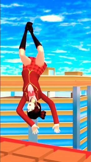 riding bike stunts in Sakura school simulator play game