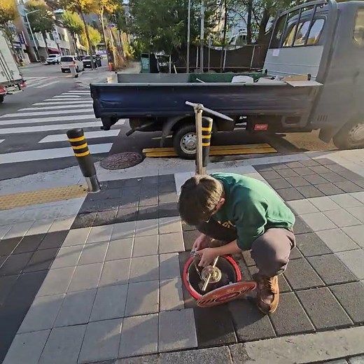 강원도 홍천 현장! 청원산업 승하강식 옥외소화전 실제 사용 영상