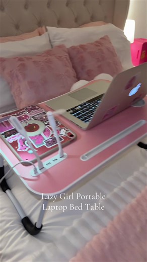 Lazy Girl Portable Laptop Bed Table for College Students