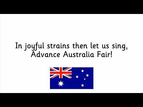 Advance Australia Fair with new "ONE and free' lyrics. Aboriginal version with Didgeridoo