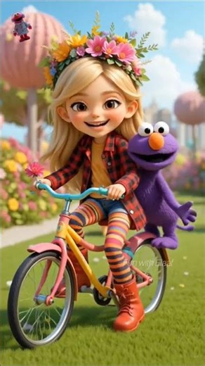 Whimsical Girl’s & Elmo Magical Animal Adventure 🦄🌈 | Fun Kids Cartoon Story