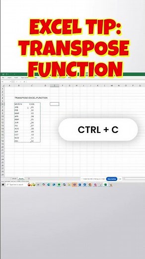 Excel Tip! I Flip o I Rotate ang List-Rows to Columns gamit ang TRANSPOSE Function/ Tagalog Tutorial