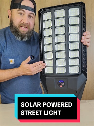 Still using expensive wired flood lights? This solar-powered street light is a game changer for your home. ☀️🏡 This outdoor solar security light charges during the day and automatically lights up at night to help brighten your driveway, yard, garage, pathway, patio, barn, or backyard. With motion sensor technology, multiple lighting modes, remote control functionality, and an IP65 waterproof design, it's built for year-round outdoor use. No electrician, no wiring, and no monthly electricity cos