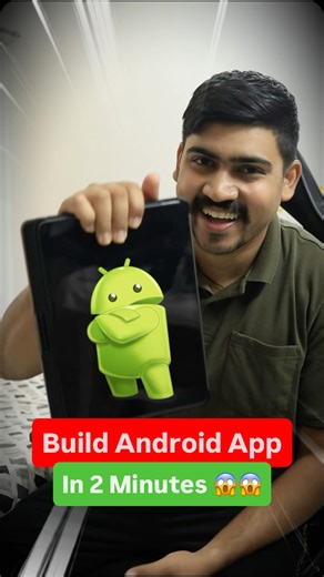 Krishna Goswami on Instagram: "Build Android App in Just 2 Minutes  Follow for more @techcm_ #androidapp #android #free #app #coding #website #useful #helpfultips"