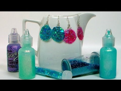 DIY Glitter Glue Earrings!