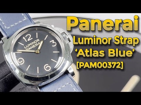 Thick Blue Panerai Strap – 'Atlas Blue' Handmade for 47mm Luminor PAM00372 | Marcello Straps