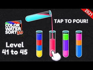 Color Water Sort Puzzle: Liquid Sort It 3D - Level - 41 to 45