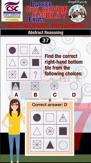 Civil Service Eligibility Exam 1-minute Reviewer No.17 (Abstract Reasoning) | #reviewcentral #shorts