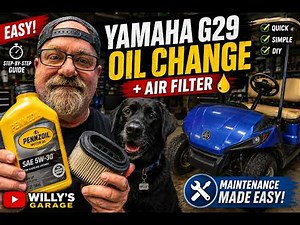 Yamaha G29 Oil Change & Air Filter Replacement | Easy DIY Golf Cart Maintenance