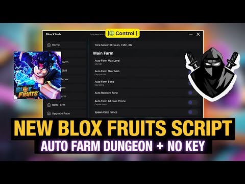 [🌐 Control ] BLOX FRUITS SCRIPT (NO KEY) - Auto Farm Dungeon Script & More!
