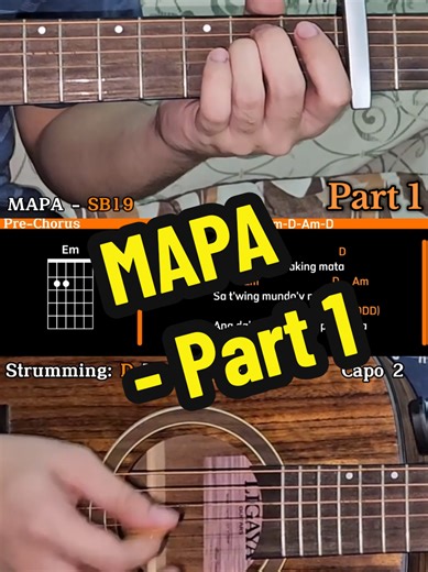 Guitar Tutorial for SB19's MAPA - Easy Version