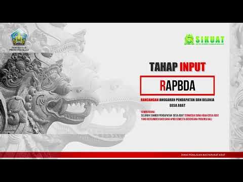 SIKUAT - TUTORIAL 2026 - INPUT RAT (INDUK), RAPBDA, PENETAPAN APBDA (VALIDASI OTOMATIS)