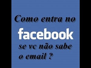 Como entrar no #Facebook sem ultilizar o #Email