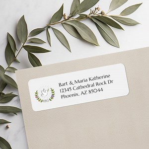 Return Address Labels, Peace Dove Laurel, Personalized Self Stick Mail Stickers, Custom Label - Etsy