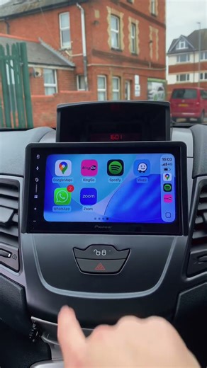 Check out this Pioneer screen with Apple CarPlay & reverse camera install in a fiesta #fordfiesta