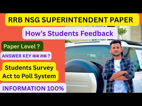 RRB Nursing Superintendent 2026 Exam Paper | Students Feedback ? Answer Key ? cut off marks || #rrb