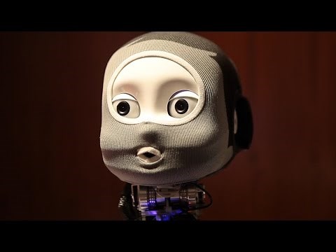 Robot that can talk, see and hear engages with humans