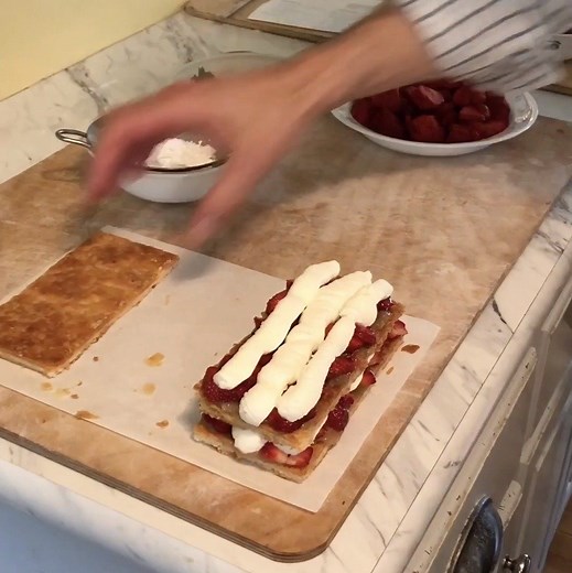 86K views · 1.3K reactions | Puff pastry is pure magic. Join Martin and Arlo as they make fast and easy puff pastry, and assemble the world's flakiest strawberry-rhubarb Napoleon. Summer, here we come! Follow along with the recipe: https://bakewith.us/FastandEasyPuffPastry | King Arthur Baking Company | Facebook