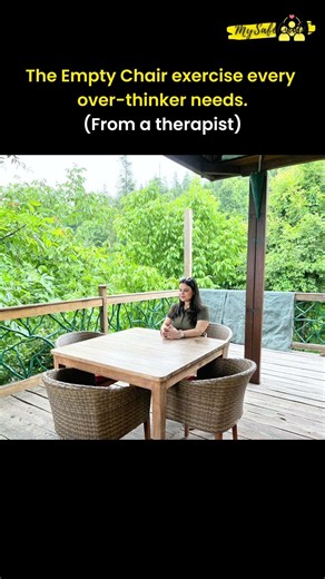 🪑 The Empty Chair Technique - A Powerful Exercise for Overthinkers 💛 #viralshorts #healingtechnique