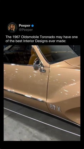 PEEPER | The 1967 Oldsmobile Toronado stood out not just for its front-wheel-drive layout, but for an interior that felt futuristic for its time.... | Instagram