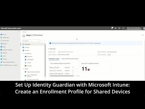 Setup Identity Guardian Using Microsoft Intune (Enrollment) | Zebra