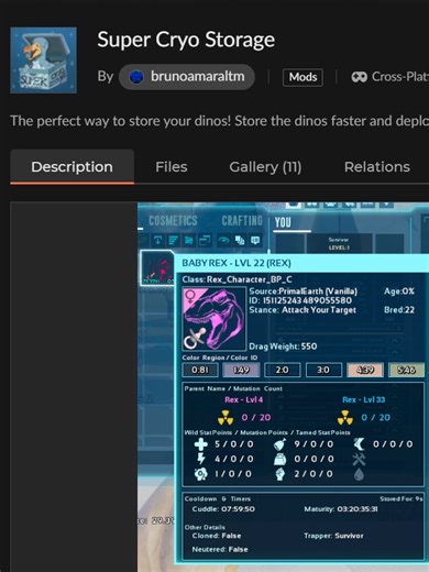 Super Cryo storage TOP des MEILLEURS MODS pour ton SERVEUR ARK ASCENDED #arkascended #ark #asa #mod #astuce #modark