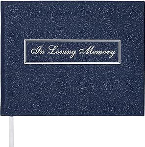 Funeral Guest Book for Memorial Service in Loving Memory Guest Book for Funeral Guest Sign in Book (Book, Navy)
