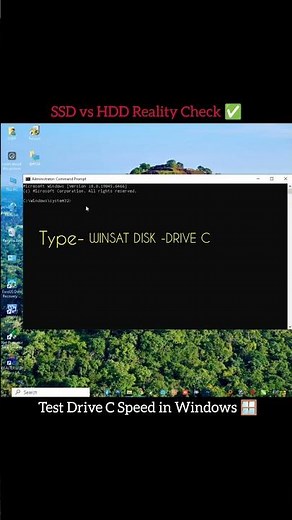 WINSAT DISK -DRIVE C | Test SSD & HDD Speed | Windows Performance CMD Tool