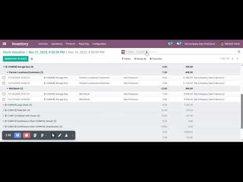 Stock Valuation by Location/Warehouse with Backdate Inventory Entries | Odoo 14 EE | Synconics