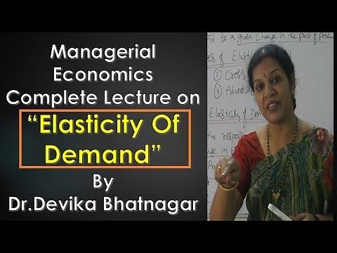 "Elasticity Of Demand" A Complete Lecture By Dr.Devika Bhatnagar