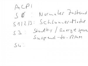 ACPI - Energieverwaltung / Betriebszustände