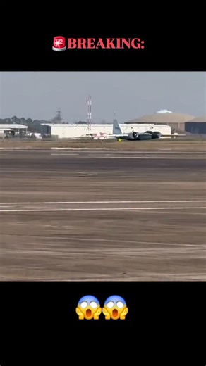 Axis Point on Instagram: "🚨A NASA WB-57 high-altitude research plane, based at the Johnson Space Center near Ellington Field in Houston, had to make an emergency belly landing (gear-up) around 11:30 a.m. on Tuesday, January 27, 2026, after a mechanical issue stopped the landing gear from deploying properly, causing the aircraft to skid along the runway with sparks flying as it came to a stop. In simple terms, the two crew members on board got out safely with no injuries reported, emergency team