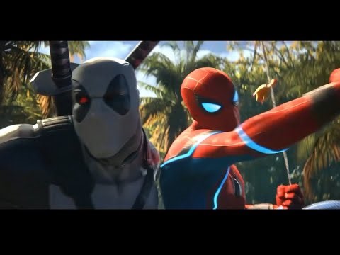 Spider Man Vs Deadpool Crazy Fight - New Marvel Avengers Games