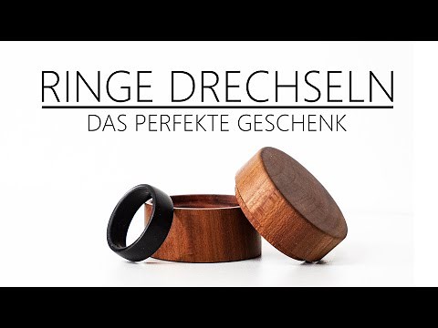 Ringe drechseln - mit einfachem selbst gebauten Spannfutter - last minute Geschenk Idee