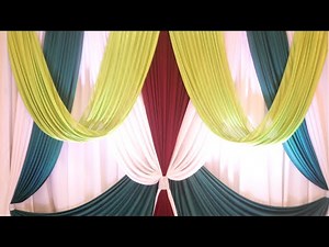 DIY: WEDDING BACKDROP TUTORIAL! DRAPING SET UP | STAGE BACKDROP