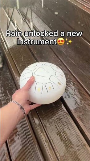 Weather, but playable🥁🌧️#garden #instrument #rain #home #drum #nature #relaxing