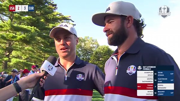 Thomas & Young Interview | Friday Four-Ball | 2025 Ryder Cup