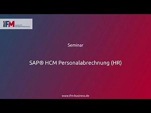 SAP® HCM Personalabrechnung (HR) | Seminar