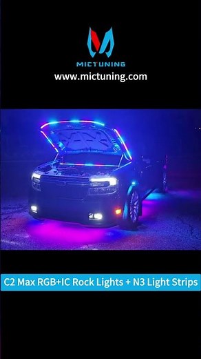 🌈MICTUNING C2 RGB+IC Rock Lights + N3 Car Underglow Light Strips🚀