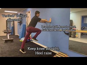 Wall Lean High Step (with heel raise)