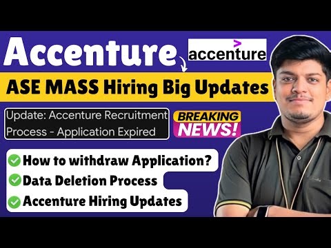 🔥Accenture MASS Hiring - Application Expired Mail | How to Withdraw Accenture Application |Next Step